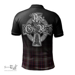 ScotsTee Shop Scottish MacFarlane Dress Clan Crest Tartan Polo Shirt Featuring Alba Gu Brath Scotland Forever and Ever Celtic Cross