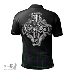ScotsTee Shop Scottish MacIntyre Inglis Clan Crest Tartan Polo Shirt Featuring Alba Gu Brath Scotland Forever and Ever Celtic Cross