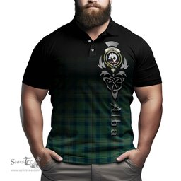 ScotsTee Shop Scottish Kennedy Ancient Clan Crest Tartan Polo Shirt Featuring Alba Gu Brath Scotland Forever and Ever Celtic Cross
