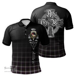 ScotsTee Shop Scottish MacDonald Dress Clan Crest Tartan Polo Shirt Featuring Alba Gu Brath Scotland Forever and Ever Celtic Cross