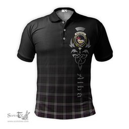 ScotsTee Shop Scottish MacDonald Dress Clan Crest Tartan Polo Shirt Featuring Alba Gu Brath Scotland Forever and Ever Celtic Cross