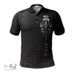 ScotsTee Shop Scottish Taylor Clan Crest Tartan Polo Shirt Featuring Alba Gu Brath Scotland Forever and Ever Celtic Cross