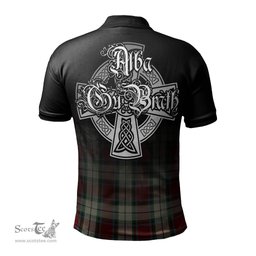 ScotsTee Shop Scottish Rose White Dress Clan Crest Tartan Polo Shirt Featuring Alba Gu Brath Scotland Forever and Ever Celtic Cross
