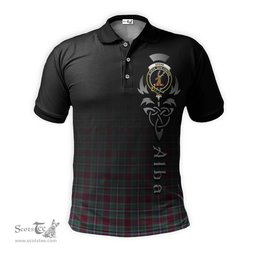 ScotsTee Shop Scottish Spens (Spence) Clan Crest Tartan Polo Shirt Featuring Alba Gu Brath Scotland Forever and Ever Celtic Cross