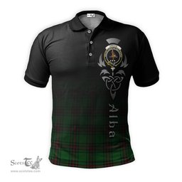 ScotsTee Shop Scottish Orrock Clan Crest Tartan Polo Shirt Featuring Alba Gu Brath Scotland Forever and Ever Celtic Cross