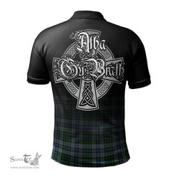 ScotsTee Shop Scottish MacNeil Dress Clan Crest Tartan Polo Shirt Featuring Alba Gu Brath Scotland Forever and Ever Celtic Cross