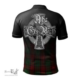 ScotsTee Shop Scottish MacPhail Clan Crest Tartan Polo Shirt Featuring Alba Gu Brath Scotland Forever and Ever Celtic Cross