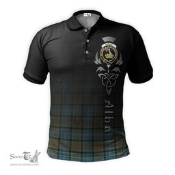 ScotsTee Shop Scottish Paisley Clan Crest Tartan Polo Shirt Featuring Alba Gu Brath Scotland Forever and Ever Celtic Cross