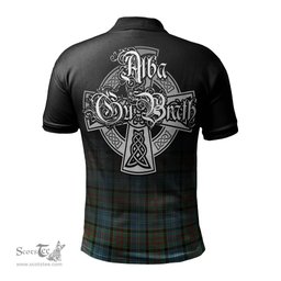 ScotsTee Shop Scottish Paisley Clan Crest Tartan Polo Shirt Featuring Alba Gu Brath Scotland Forever and Ever Celtic Cross