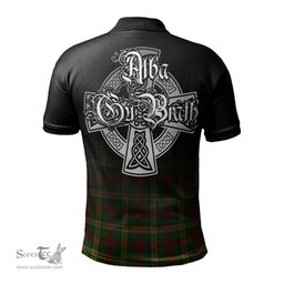 ScotsTee Shop Scottish MacMillan Society of Glasgow Clan Crest Tartan Polo Shirt Featuring Alba Gu Brath Scotland Forever and Ever Celtic Cross