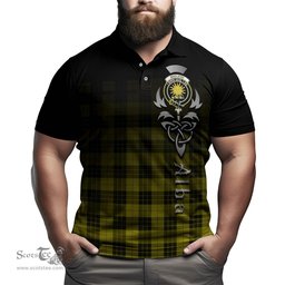ScotsTee Shop Scottish MacLeod of Lewis Modern Clan Crest Tartan Polo Shirt Featuring Alba Gu Brath Scotland Forever and Ever Celtic Cross