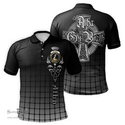 ScotsTee Shop Scottish Wallace Dress Clan Crest Tartan Polo Shirt Featuring Alba Gu Brath Scotland Forever and Ever Celtic Cross