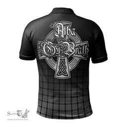 ScotsTee Shop Scottish Wallace Dress Clan Crest Tartan Polo Shirt Featuring Alba Gu Brath Scotland Forever and Ever Celtic Cross