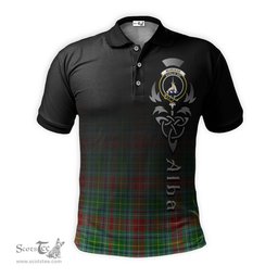 ScotsTee Shop Scottish Muirhead Clan Crest Tartan Polo Shirt Featuring Alba Gu Brath Scotland Forever and Ever Celtic Cross