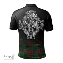 ScotsTee Shop Scottish Muirhead Clan Crest Tartan Polo Shirt Featuring Alba Gu Brath Scotland Forever and Ever Celtic Cross