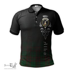 ScotsTee Shop Scottish Matheson Hunting Highland Clan Crest Tartan Polo Shirt Featuring Alba Gu Brath Scotland Forever and Ever Celtic Cross
