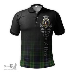 ScotsTee Shop Scottish McKellar Clan Crest Tartan Polo Shirt Featuring Alba Gu Brath Scotland Forever and Ever Celtic Cross
