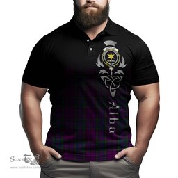ScotsTee Shop Scottish Wardlaw Clan Crest Tartan Polo Shirt Featuring Alba Gu Brath Scotland Forever and Ever Celtic Cross