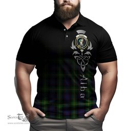 ScotsTee Shop Scottish Watson Clan Crest Tartan Polo Shirt Featuring Alba Gu Brath Scotland Forever and Ever Celtic Cross