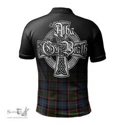 ScotsTee Shop Scottish Norvel Clan Crest Tartan Polo Shirt Featuring Alba Gu Brath Scotland Forever and Ever Celtic Cross