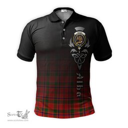 ScotsTee Shop Scottish Munro Modern Clan Crest Tartan Polo Shirt Featuring Alba Gu Brath Scotland Forever and Ever Celtic Cross