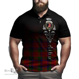 ScotsTee Shop Scottish MacNicol of Scorrybreac Clan Crest Tartan Polo Shirt Featuring Alba Gu Brath Scotland Forever and Ever Celtic Cross