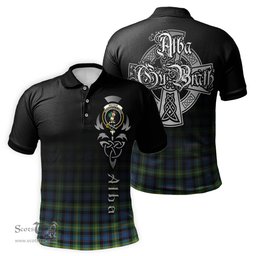 ScotsTee Shop Scottish Watson Ancient Clan Crest Tartan Polo Shirt Featuring Alba Gu Brath Scotland Forever and Ever Celtic Cross