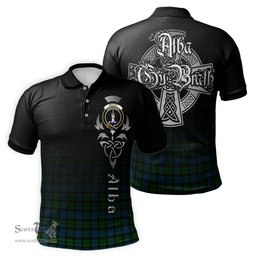 ScotsTee Shop Scottish McCoy Clan Crest Tartan Polo Shirt Featuring Alba Gu Brath Scotland Forever and Ever Celtic Cross