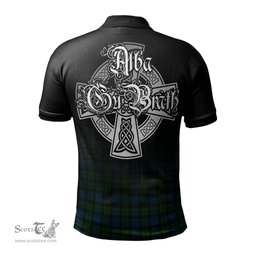 ScotsTee Shop Scottish McCoy Clan Crest Tartan Polo Shirt Featuring Alba Gu Brath Scotland Forever and Ever Celtic Cross