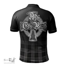ScotsTee Shop Scottish MacPherson Dress Clan Crest Tartan Polo Shirt Featuring Alba Gu Brath Scotland Forever and Ever Celtic Cross