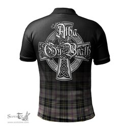 ScotsTee Shop Scottish MacPherson Dress Ancient Clan Crest Tartan Polo Shirt Featuring Alba Gu Brath Scotland Forever and Ever Celtic Cross