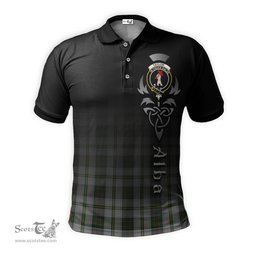 ScotsTee Shop Scottish Taylor Dress Clan Crest Tartan Polo Shirt Featuring Alba Gu Brath Scotland Forever and Ever Celtic Cross