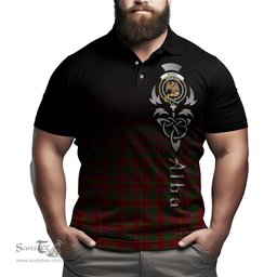 ScotsTee Shop Scottish Munro Clan Crest Tartan Polo Shirt Featuring Alba Gu Brath Scotland Forever and Ever Celtic Cross
