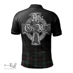 ScotsTee Shop Scottish Rollo Hunting Clan Crest Tartan Polo Shirt Featuring Alba Gu Brath Scotland Forever and Ever Celtic Cross
