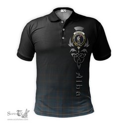 ScotsTee Shop Scottish McKerrell of Hillhouse Dress Clan Crest Tartan Polo Shirt Featuring Alba Gu Brath Scotland Forever and Ever Celtic Cross