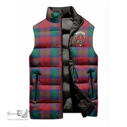 Scottish Auchinleck Clan Tartan Puffer Vest, Family Crest Plaid Sleeveless Down Jacket Scottish Plaid Tartan Plaid - ScotsTee - scotstee.com