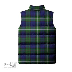 Scottish Bannerman Clan Tartan Puffer Vest, Family Crest Plaid Sleeveless Down Jacket Scottish Plaid Tartan Plaid - ScotsTee - scotstee.com