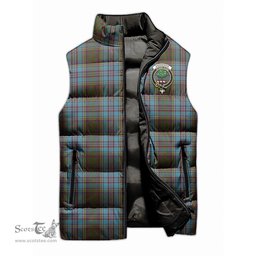 Scottish Anderson Clan Tartan Puffer Vest, Family Crest Plaid Sleeveless Down Jacket Scottish Plaid Tartan Plaid - ScotsTee - scotstee.com