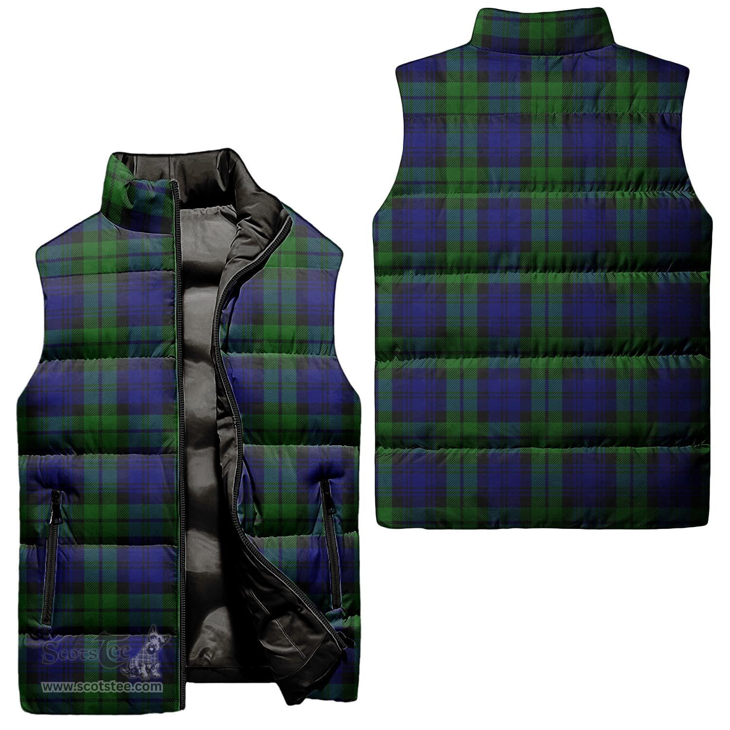 Scottish Bannatyne Tartan Tartan Puffer Vest, Tartan Plaid Sleeveless Down Jacket Scottish Plaid Tartan Plaid - ScotsTee - scotstee.com