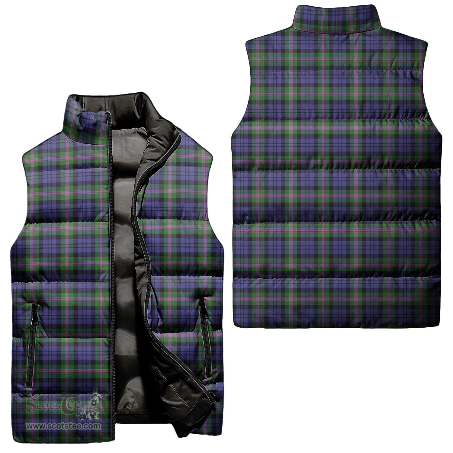 Scottish Baird Modern Tartan Tartan Puffer Vest, Tartan Plaid Sleeveless Down Jacket Scottish Plaid Tartan Plaid - ScotsTee - scotstee.com