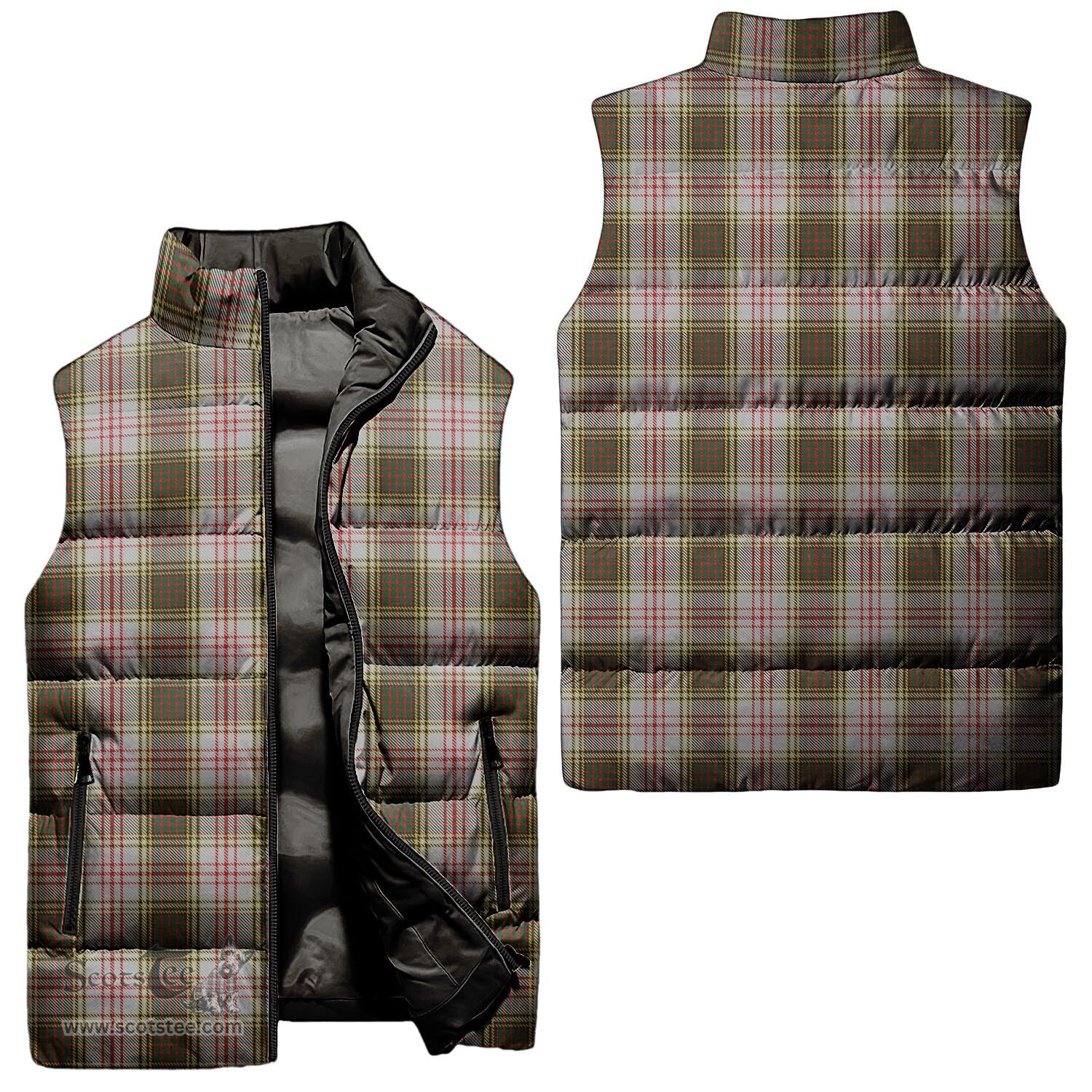 Scottish Anderson Dress Tartan Tartan Puffer Vest, Tartan Plaid Sleeveless Down Jacket Scottish Plaid Tartan Plaid - ScotsTee - scotstee.com