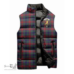 Scottish Allison Red Clan Tartan Puffer Vest, Family Crest Plaid Sleeveless Down Jacket Scottish Plaid Tartan Plaid - ScotsTee - scotstee.com