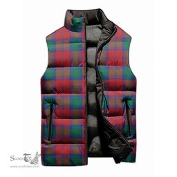Scottish Auchinleck Tartan Tartan Puffer Vest, Tartan Plaid Sleeveless Down Jacket Scottish Plaid Tartan Plaid - ScotsTee - scotstee.com