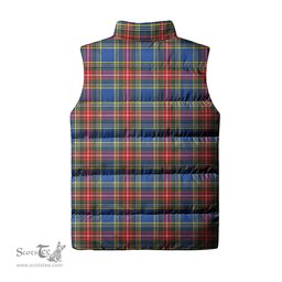 Scottish Bethune Clan Tartan Puffer Vest, Family Crest Plaid Sleeveless Down Jacket Scottish Plaid Tartan Plaid - ScotsTee - scotstee.com