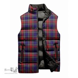 Scottish Clark Red Tartan Tartan Puffer Vest, Tartan Plaid Sleeveless Down Jacket Scottish Plaid Tartan Plaid - ScotsTee - scotstee.com