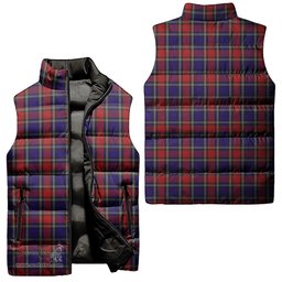 Scottish Clark Red Tartan Tartan Puffer Vest, Tartan Plaid Sleeveless Down Jacket Scottish Plaid Tartan Plaid - ScotsTee - scotstee.com