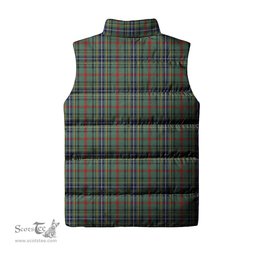 Scottish Bisset Clan Tartan Puffer Vest, Family Crest Plaid Sleeveless Down Jacket Scottish Plaid Tartan Plaid - ScotsTee - scotstee.com