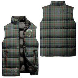 Scottish Bisset Clan Tartan Puffer Vest, Family Crest Plaid Sleeveless Down Jacket Scottish Plaid Tartan Plaid - ScotsTee - scotstee.com