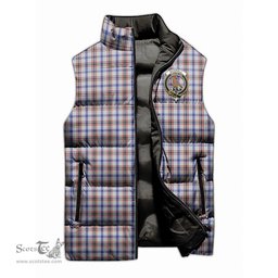 Scottish Boswell Clan Tartan Puffer Vest, Family Crest Plaid Sleeveless Down Jacket Scottish Plaid Tartan Plaid - ScotsTee - scotstee.com
