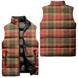 Scottish Buchanan Old Set Weathered Tartan Tartan Puffer Vest, Tartan Plaid Sleeveless Down Jacket Scottish Plaid Tartan Plaid - ScotsTee - scotstee.com